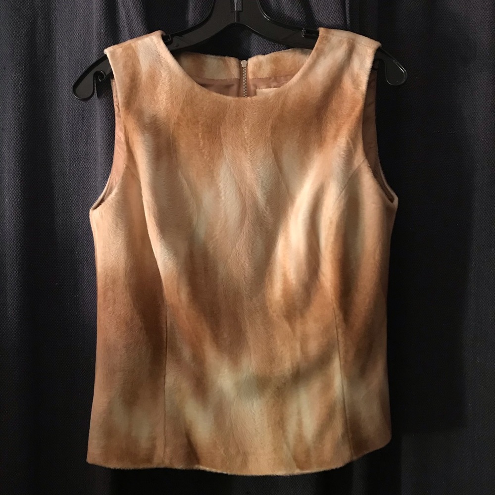 SHE vintage top with faux fur